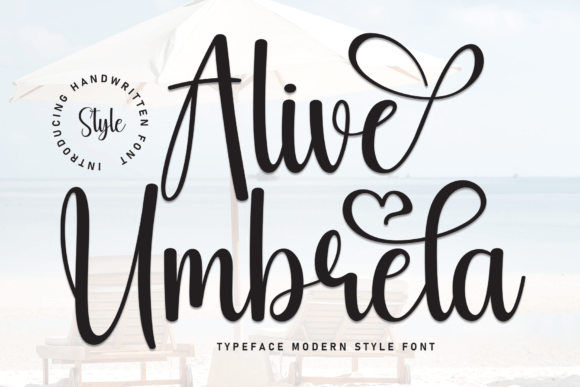 Alive Umbrela: The Sweet Handwritten Font for Romantic Projects