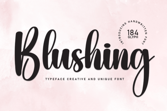 Blushing: The Friendly Handwritten Font for Creative Designs