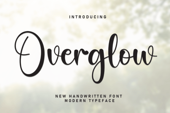 Discover the Charm of the Overglow Handwritten Font