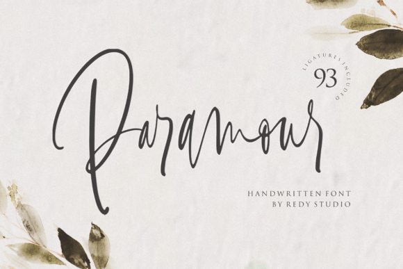 Paramour: A Handwritten Font with Flirty Elegance